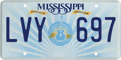 MS license plate LVY697