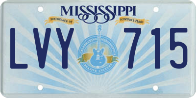 MS license plate LVY715