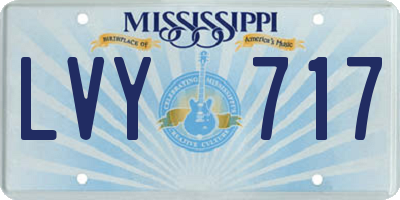 MS license plate LVY717