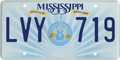 MS license plate LVY719