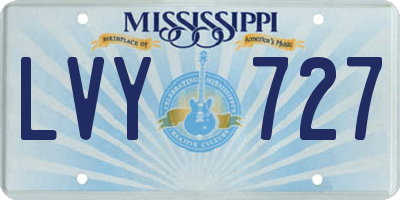 MS license plate LVY727