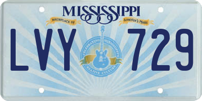MS license plate LVY729