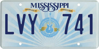 MS license plate LVY741