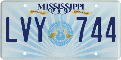 MS license plate LVY744