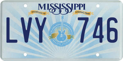 MS license plate LVY746