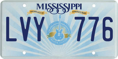 MS license plate LVY776