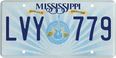 MS license plate LVY779