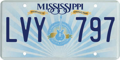 MS license plate LVY797