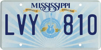 MS license plate LVY810