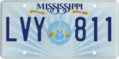 MS license plate LVY811