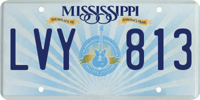 MS license plate LVY813
