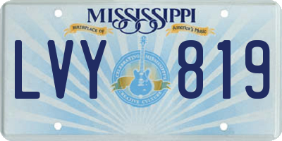 MS license plate LVY819