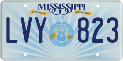 MS license plate LVY823