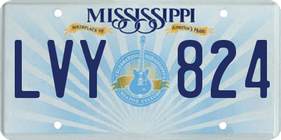 MS license plate LVY824