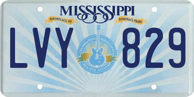 MS license plate LVY829