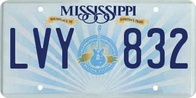 MS license plate LVY832