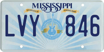 MS license plate LVY846