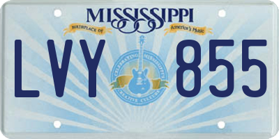 MS license plate LVY855