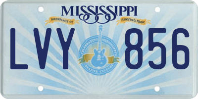 MS license plate LVY856