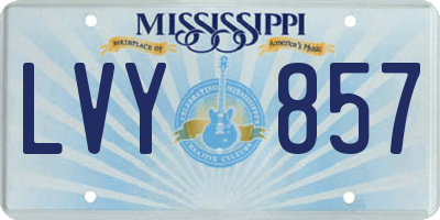 MS license plate LVY857