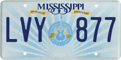 MS license plate LVY877