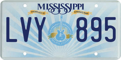 MS license plate LVY895