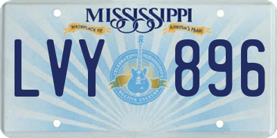 MS license plate LVY896