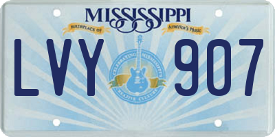 MS license plate LVY907