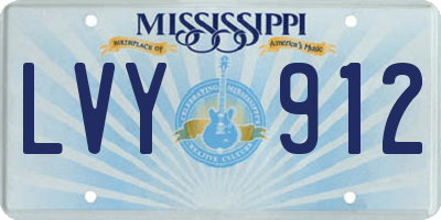 MS license plate LVY912