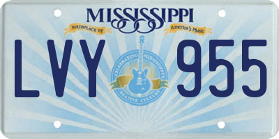 MS license plate LVY955