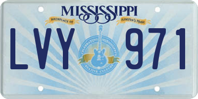 MS license plate LVY971