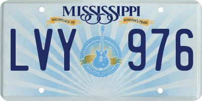 MS license plate LVY976