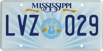 MS license plate LVZ029