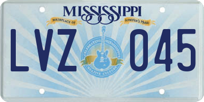 MS license plate LVZ045