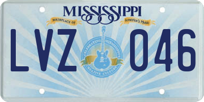 MS license plate LVZ046