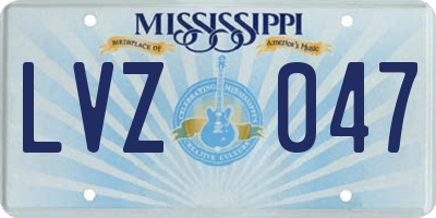 MS license plate LVZ047