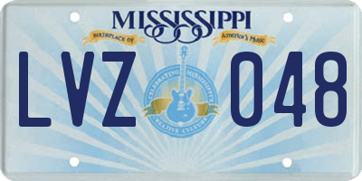 MS license plate LVZ048