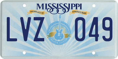 MS license plate LVZ049