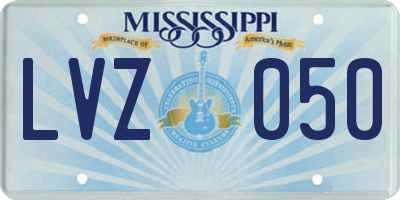 MS license plate LVZ050