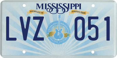 MS license plate LVZ051