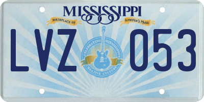 MS license plate LVZ053