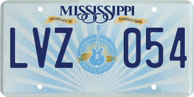MS license plate LVZ054