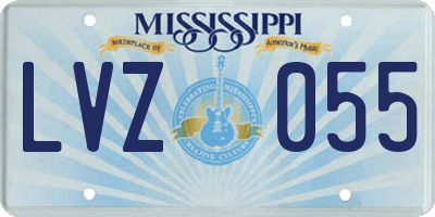 MS license plate LVZ055