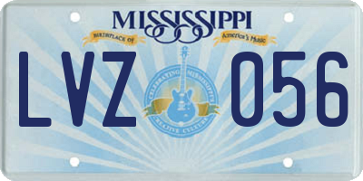 MS license plate LVZ056