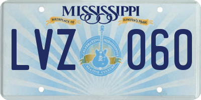 MS license plate LVZ060