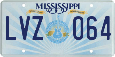 MS license plate LVZ064