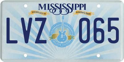 MS license plate LVZ065