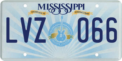 MS license plate LVZ066