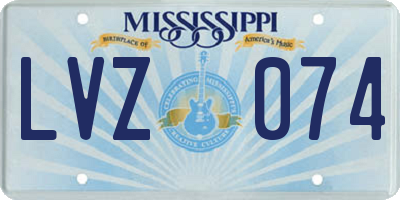 MS license plate LVZ074