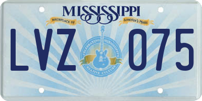 MS license plate LVZ075